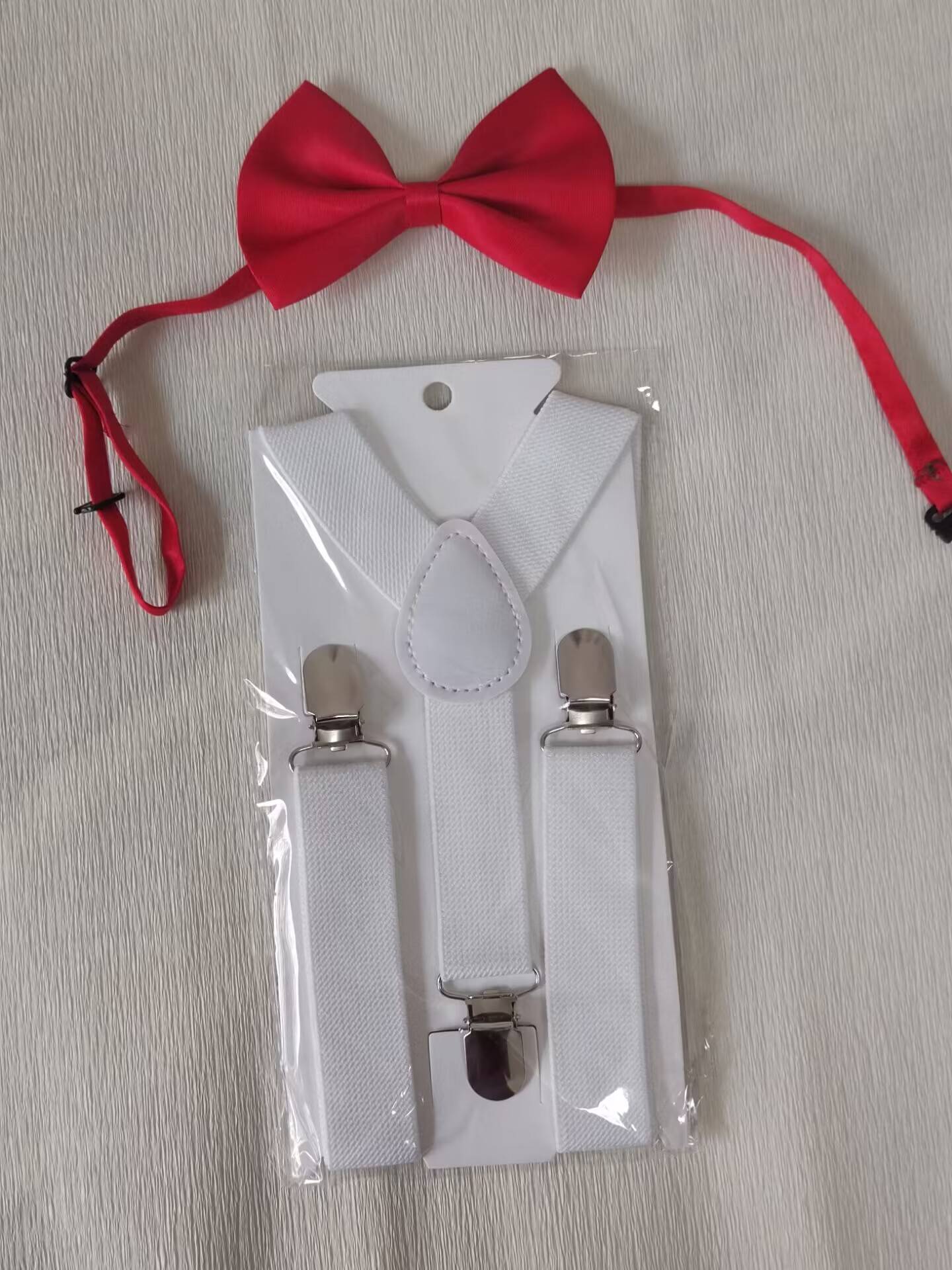 White belt + red tie