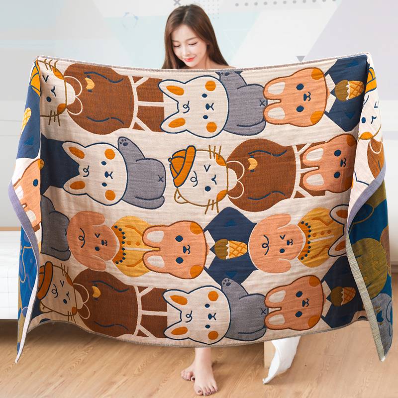 A family with a towel