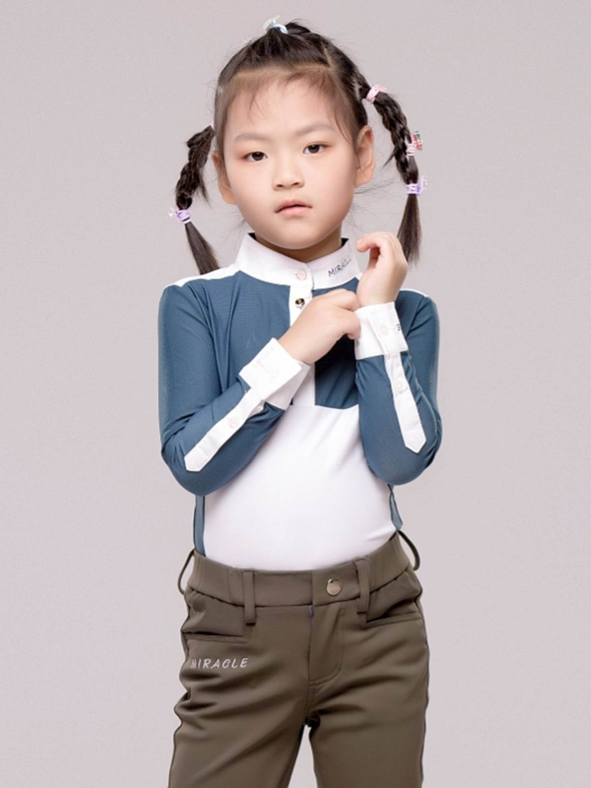 Children's Equestrian T -shirt Clothing Equestrian Equipment and Products Girls Cavaliers Riding Speed ​​Dry Periodic T -shirt POLO shirt