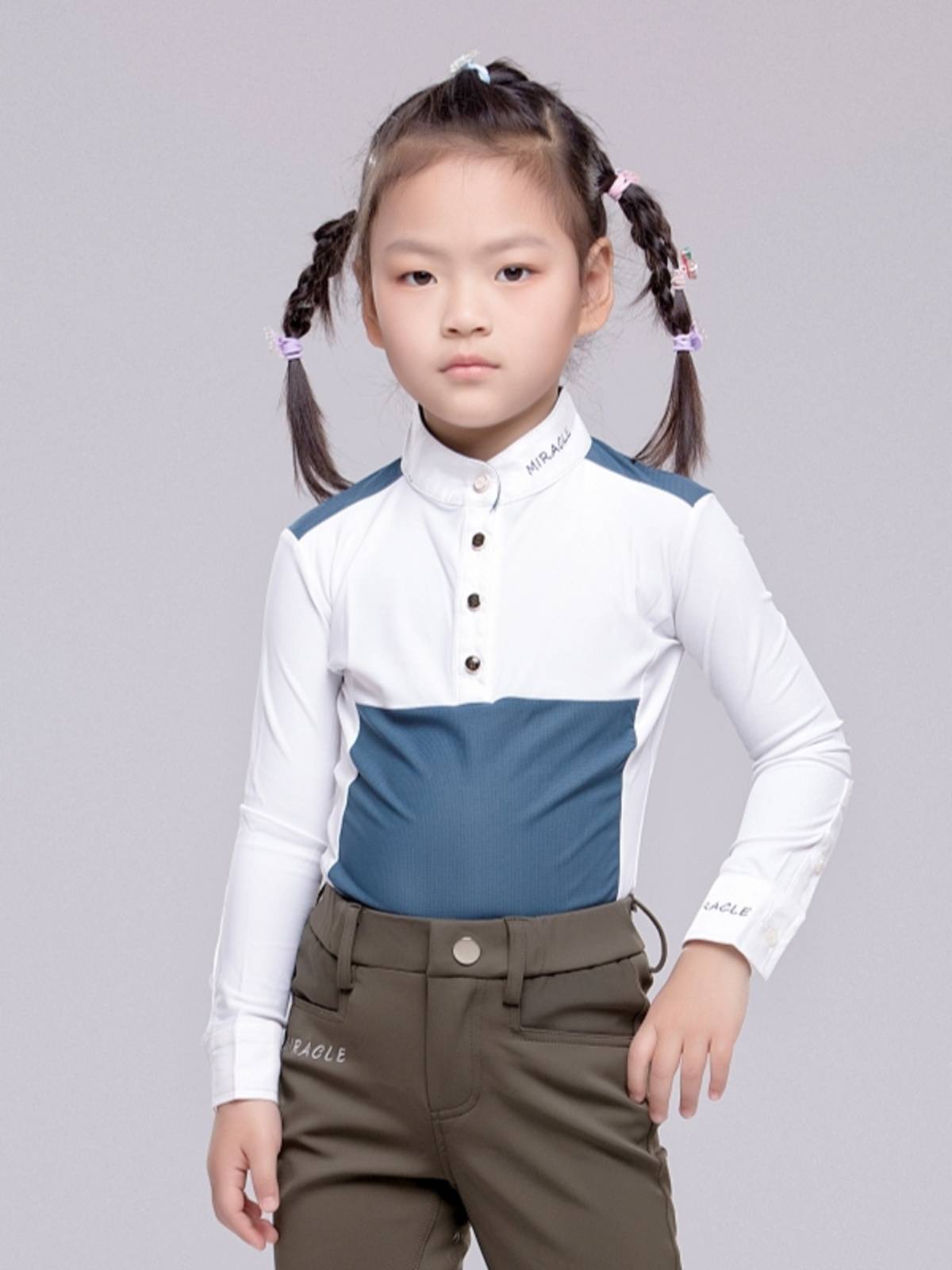 Children's Equestrian T -shirt Clothing Equestrian Equipment and Products Girls Cavaliers Riding Speed ​​Dry Periodic T -shirt POLO shirt