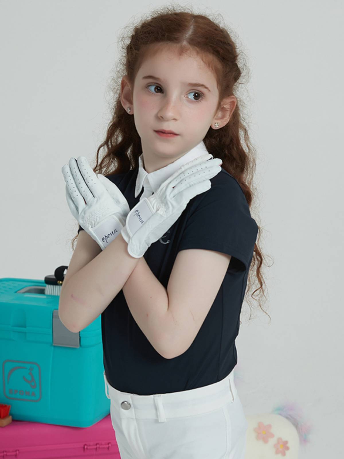 EPONA sheepskin gloves adults, boys, children, and children, the same equestrian glove competition training equipment