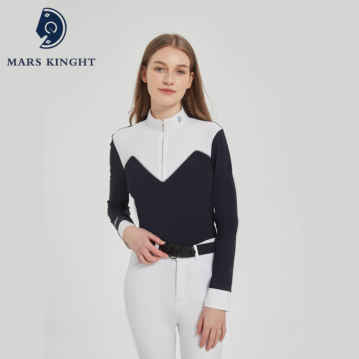 Children's adult equestrian horse riding T -shirt ladies riding long -sleeved equestrian clothing competition top equipment