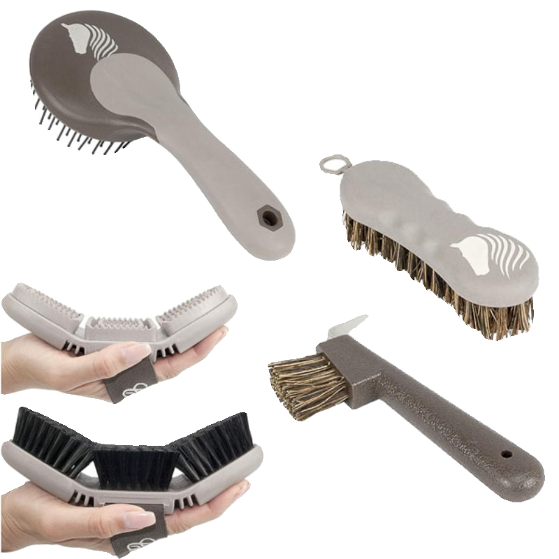 Germany direct mail riding horses high -end 5 pieces of clean set massage ergonomics protection wrist natural brushing hair