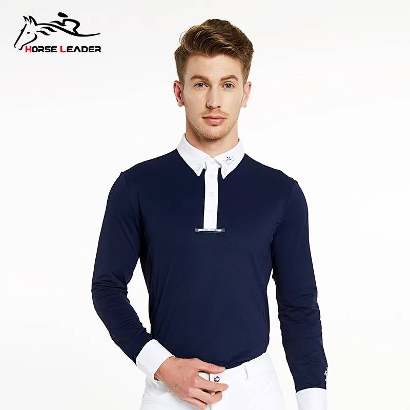 Horseleader Four Seasons Equestrian T -shirt Long Sleeve Equestrian Equipment Speed drying and breathable competition training suit