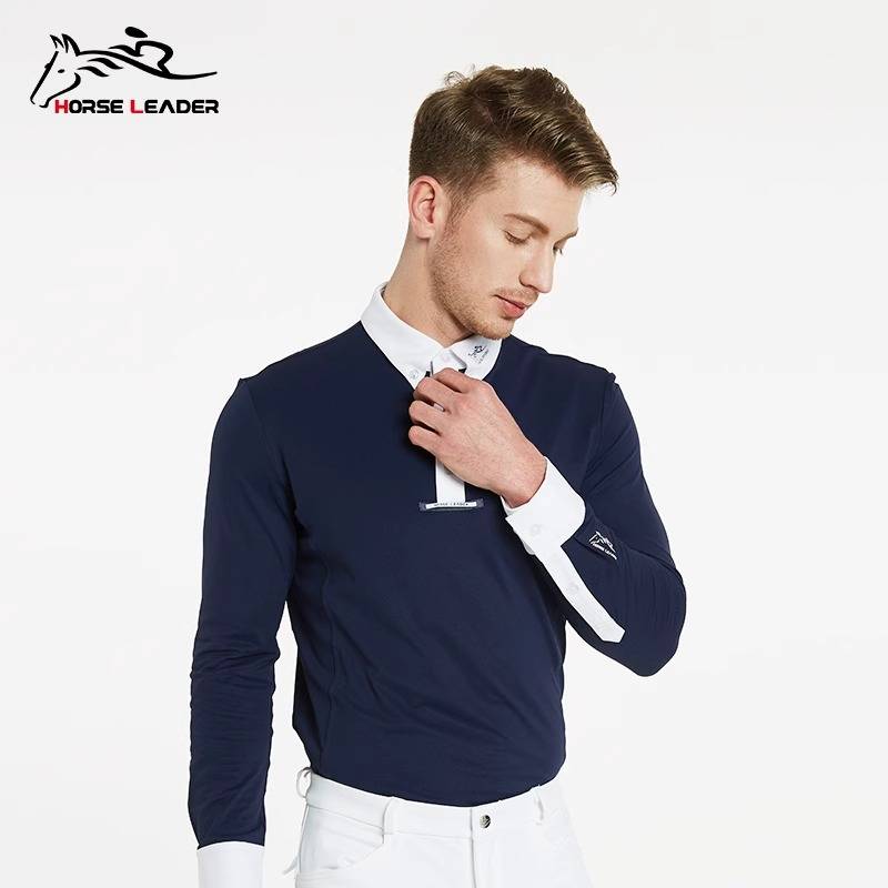 Horseleader Four Seasons Equestrian T -shirt Long Sleeve Equestrian Equipment Speed drying and breathable competition training suit