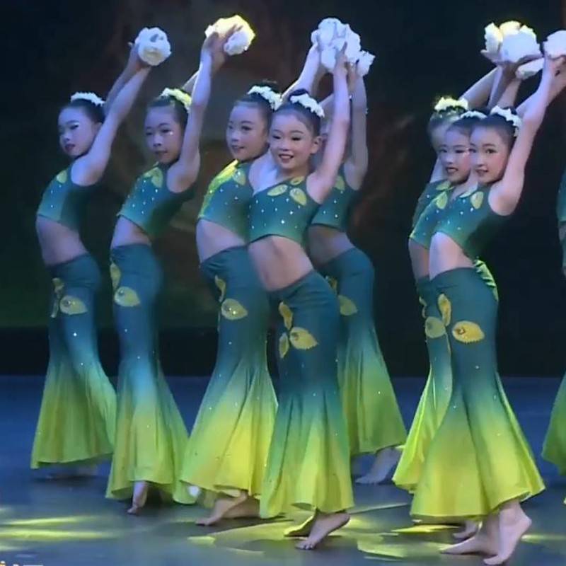 Burmese osmanthus blooming Dai Xiang Dai women group dance performance clothing children's Dai nationality performance clothes Dai dance clothing