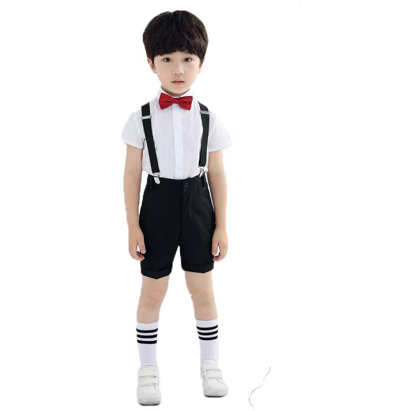 Boys dresses Summer Flower Set Liuyi Children's Day Kindergarten Graduate Host Pants Pants Singing Performance Service