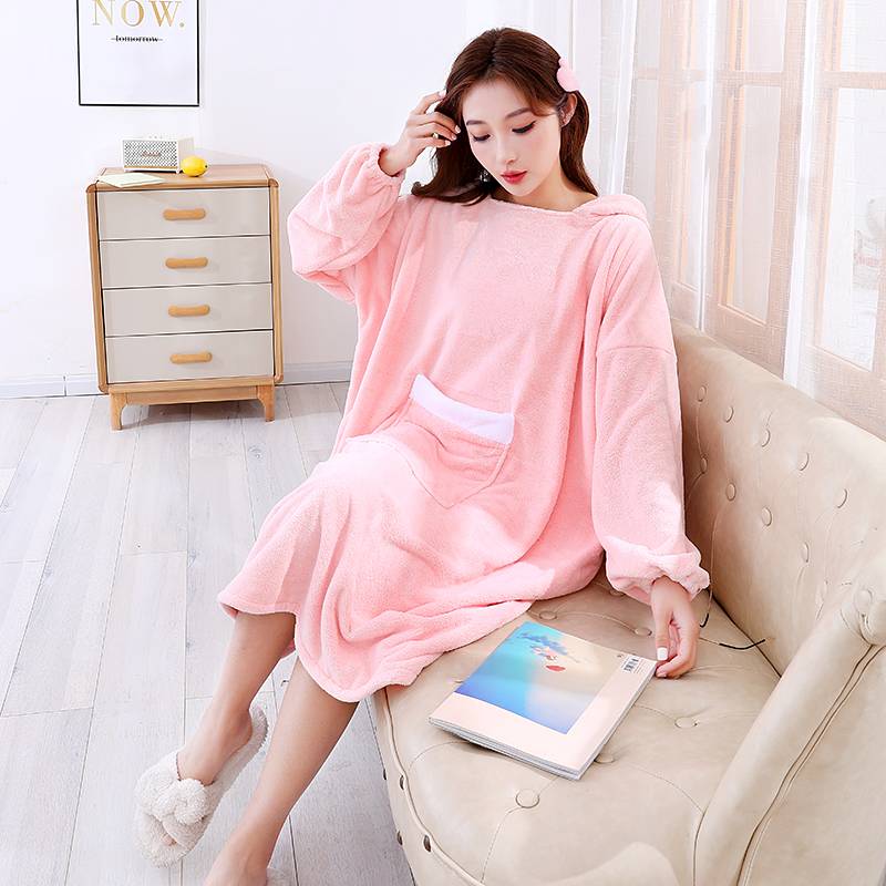 Xieyue Samsung bathrobe bathrobe can wear bath towel cloak, coral velvet hooded family parent -child set