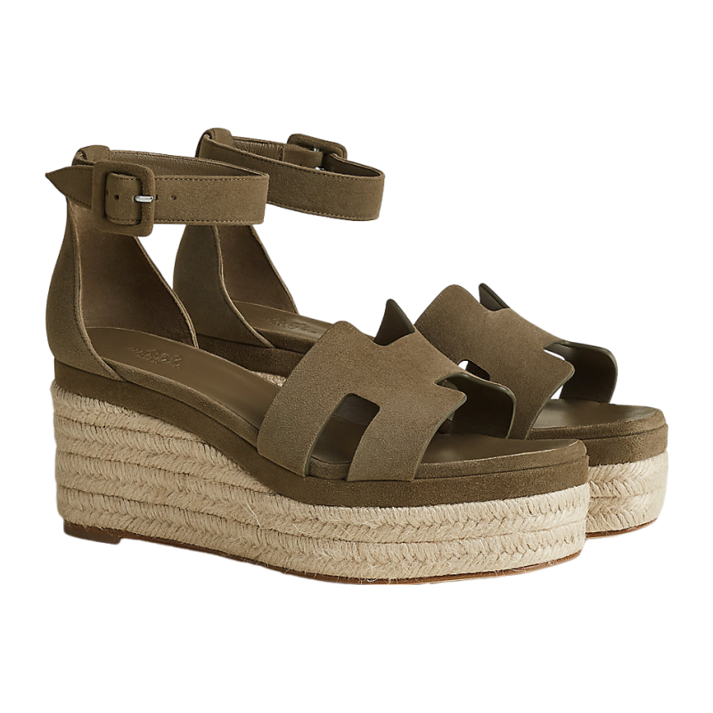 HERMES/Hermes 2023 new women's classic H upper juko thick sole sandals