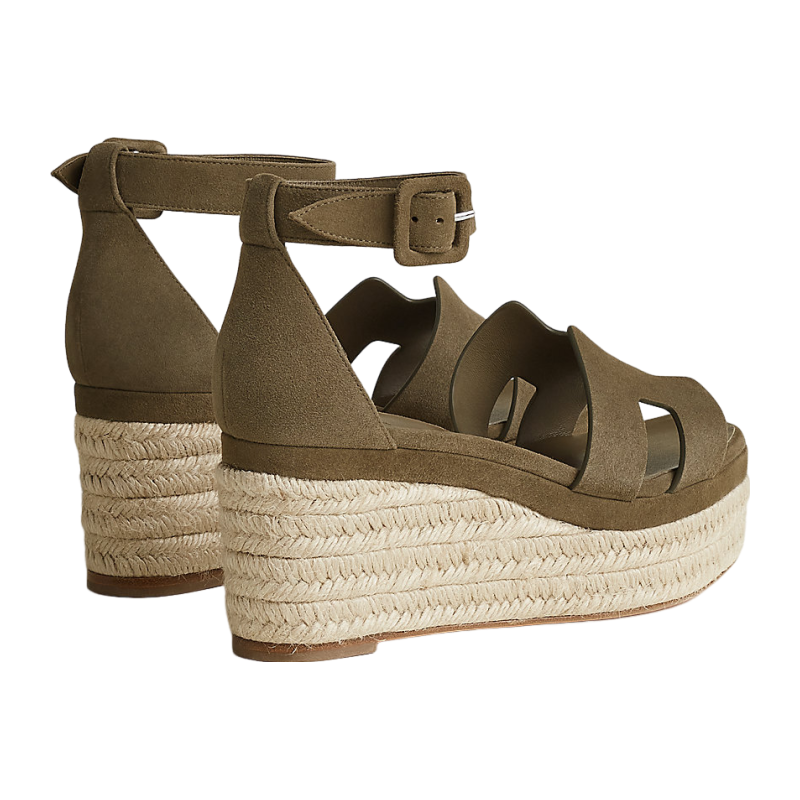 HERMES/Hermes 2023 new women's classic H upper juko thick sole sandals