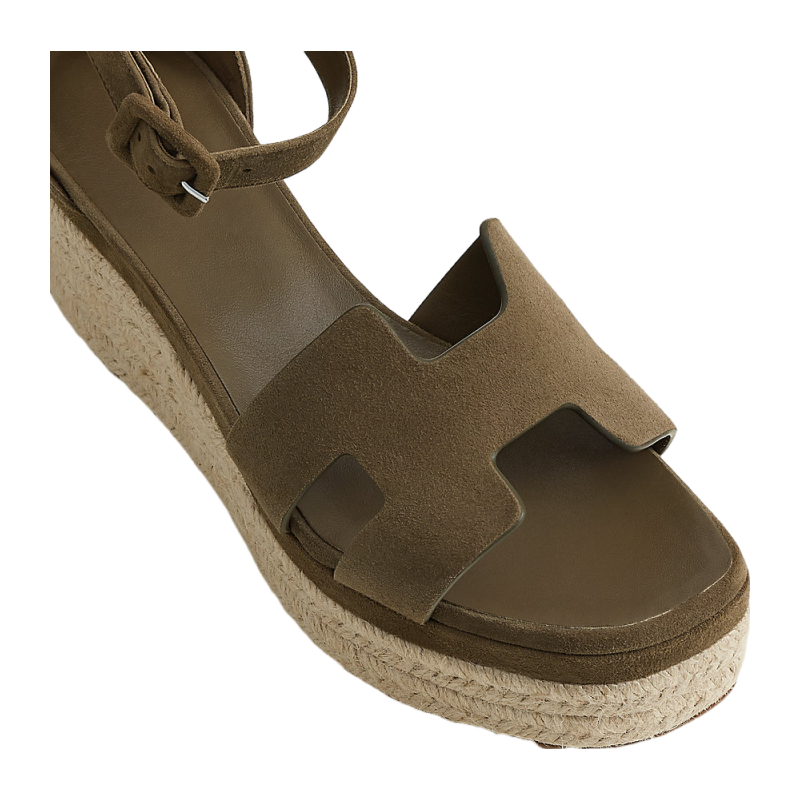 HERMES/Hermes 2023 new women's classic H upper juko thick sole sandals