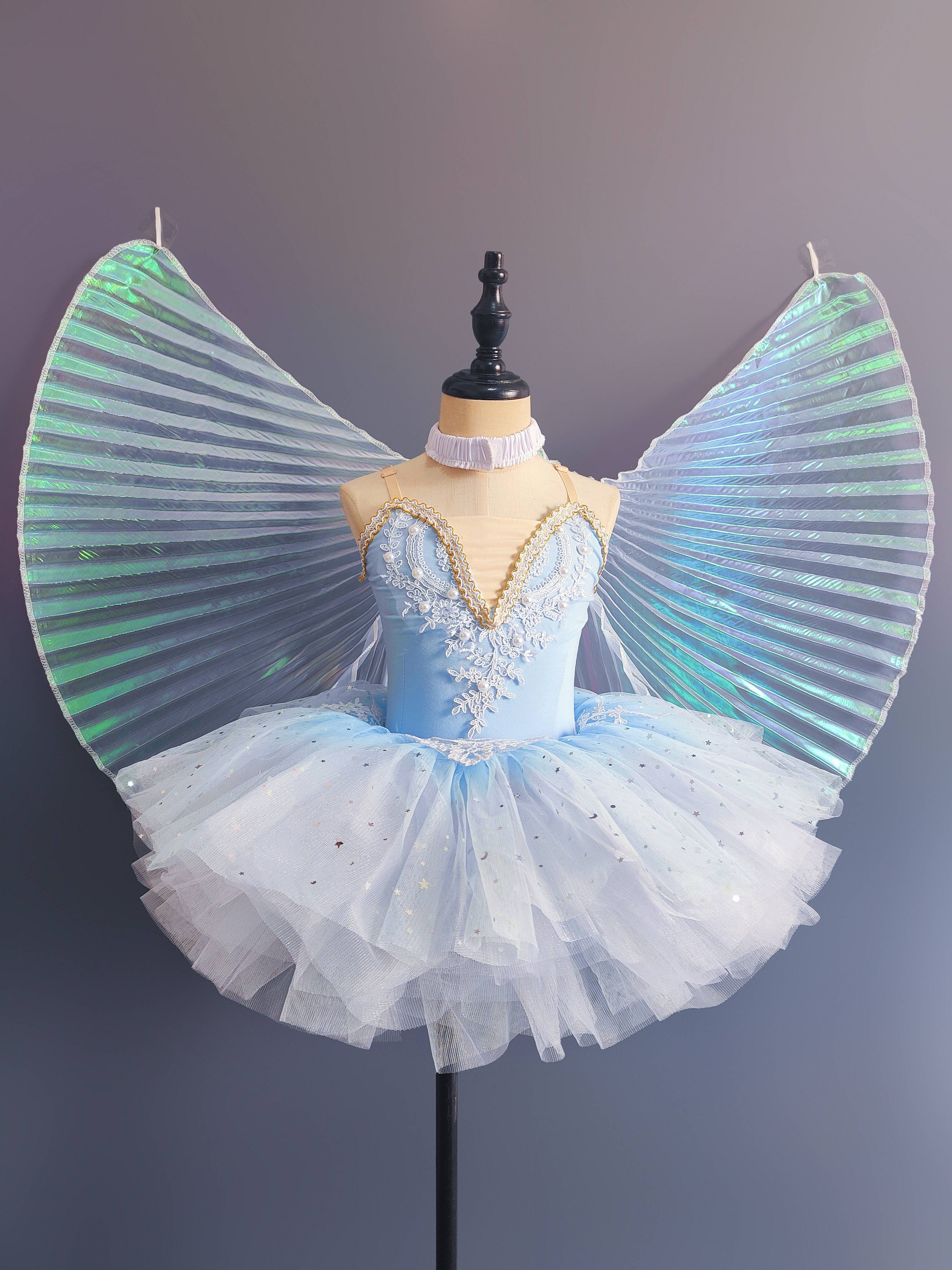 Liuyi New Little Kite Children Ballet Ballet Popular Skirt Performing Girls Long Wing Proplete Dance Costume
