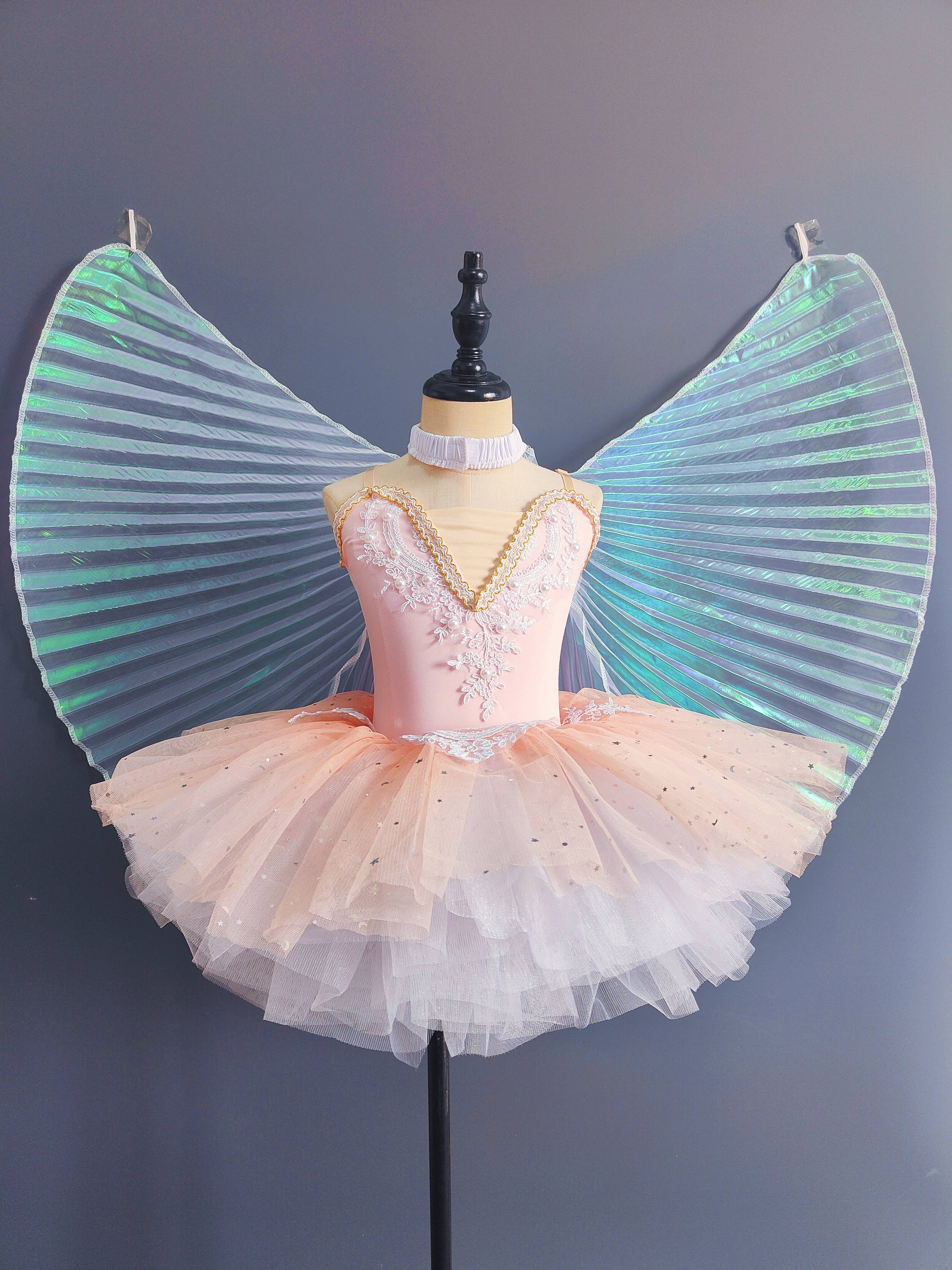 Liuyi New Little Kite Children Ballet Ballet Popular Skirt Performing Girls Long Wing Proplete Dance Costume