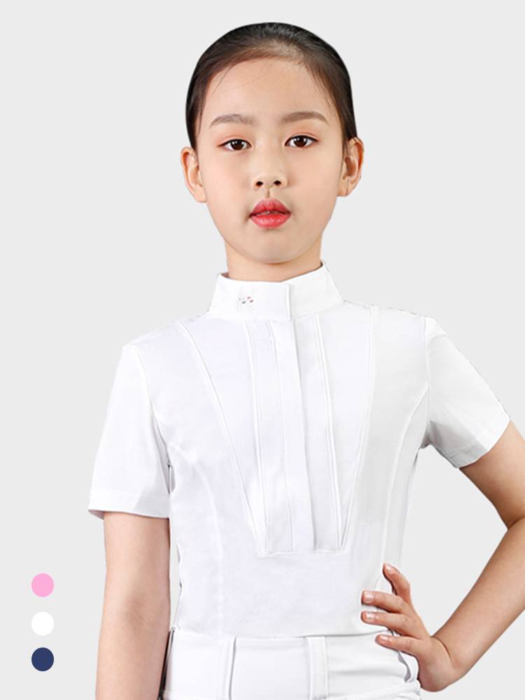 Hello Horse Equestrian competition Short -sleeved children and girls riding equestrian t -shirts short -sleeved knight clothing girl breathe
