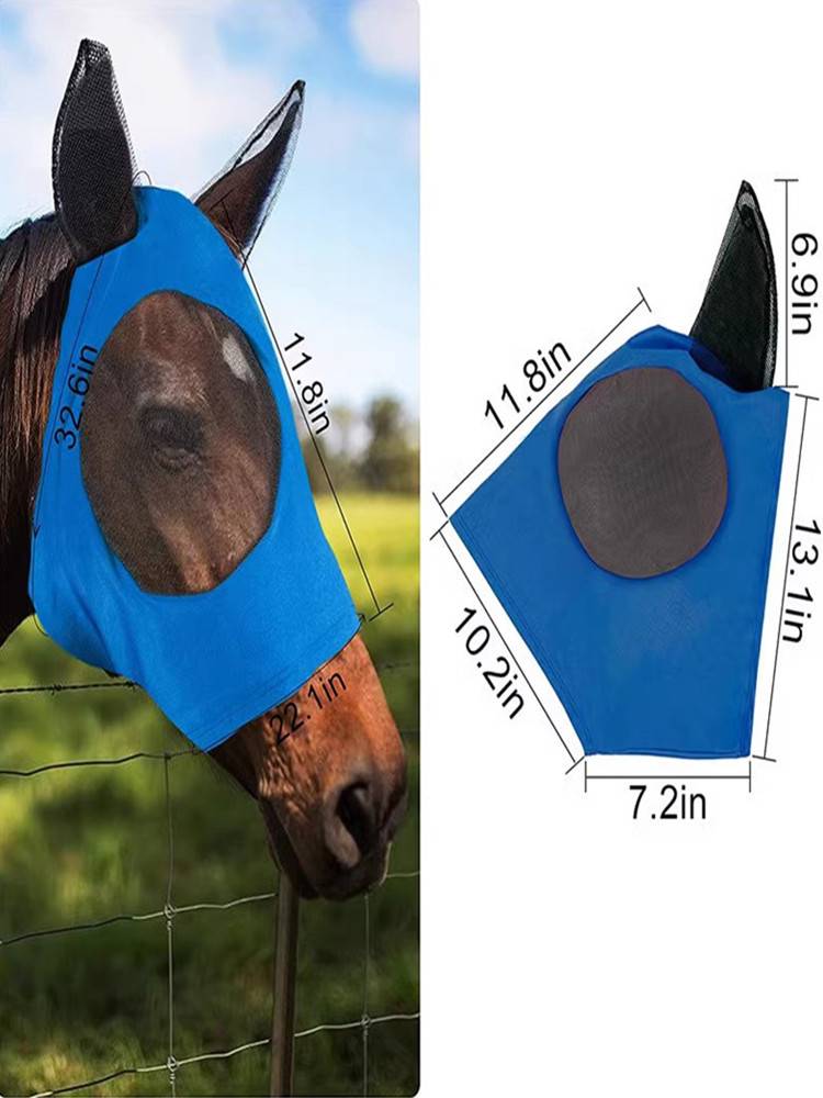 The new anti -mosquito horsethrine face -breathable horse mask horses and horses mask equestrian supplies horse horses