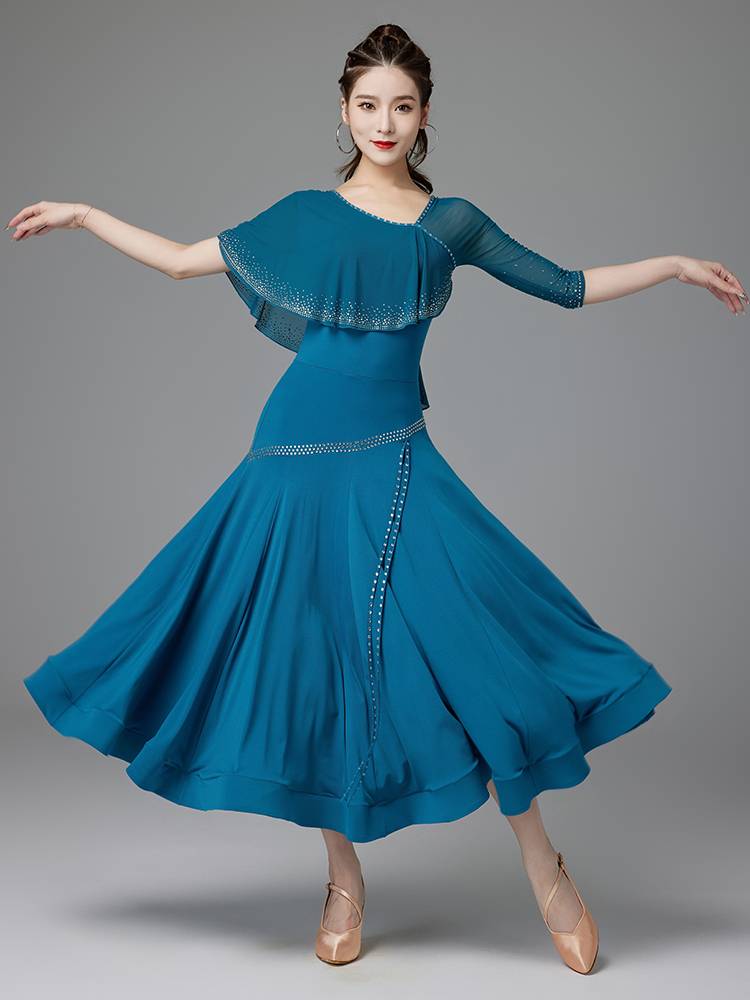 Modern dance skirt competition table performances new national standard Walz interstel -friendly dance big hot drill dress