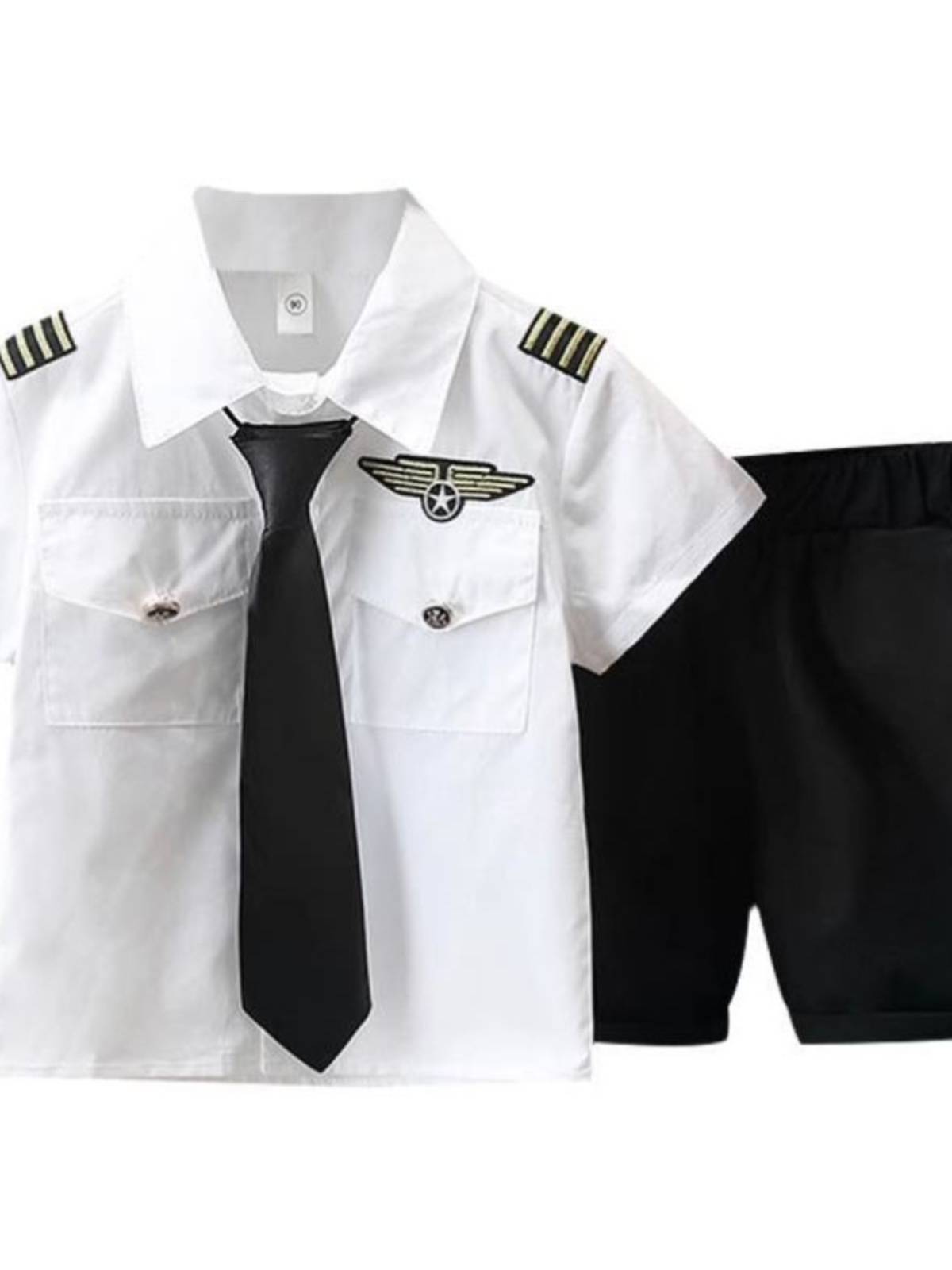 Balaba Clear Children's Captain Uniform Boys Pilot Set Summer Shirt Set COS Character dress