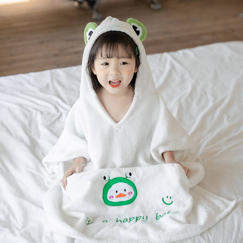 Children's bath towel cloak -style boys can wear cotton water absorption bathrobes Girl baby Bathing and swimming special package