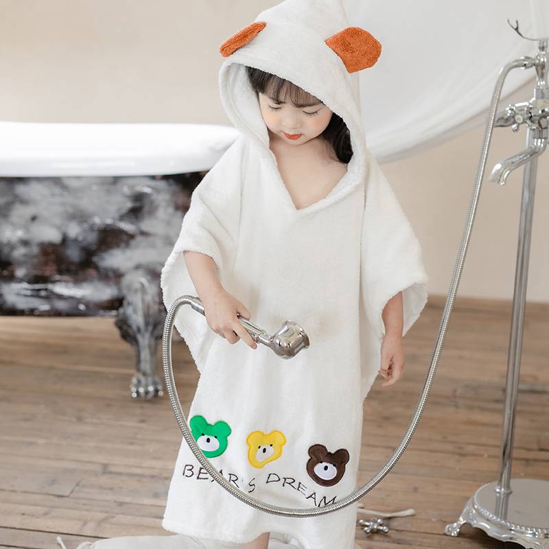 Children's bath towel cloak -style boys can wear cotton water absorption bathrobes Girl baby Bathing and swimming special package