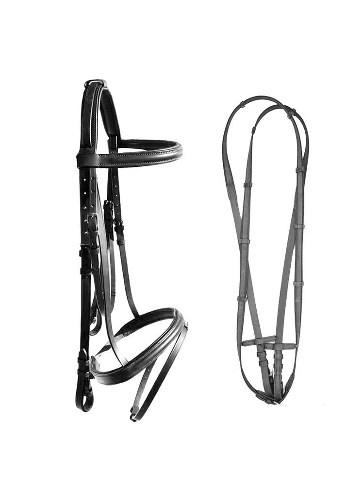 2024 new British cowhide Shuile Slide Set Set Suck Sushi Delle reins, saddles, horses, Shuile Pima