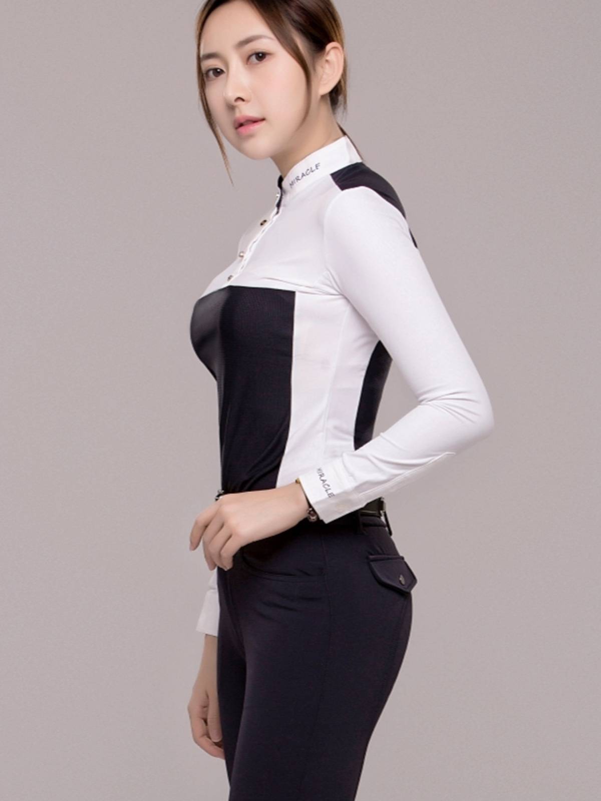 Women's Equestrian T -shirt Clothing Professional Equipment and Products Girls Cavaliers Riding Speed Dry Bad Long -sleeved T -shirt POLO shirt