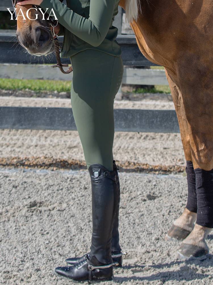 YAGYA PULL-on Tiramine Half Gas/Full Plastic Elastic Speed Dry Speed Repair Body Horse Pants Female Equestrian Cavaliers