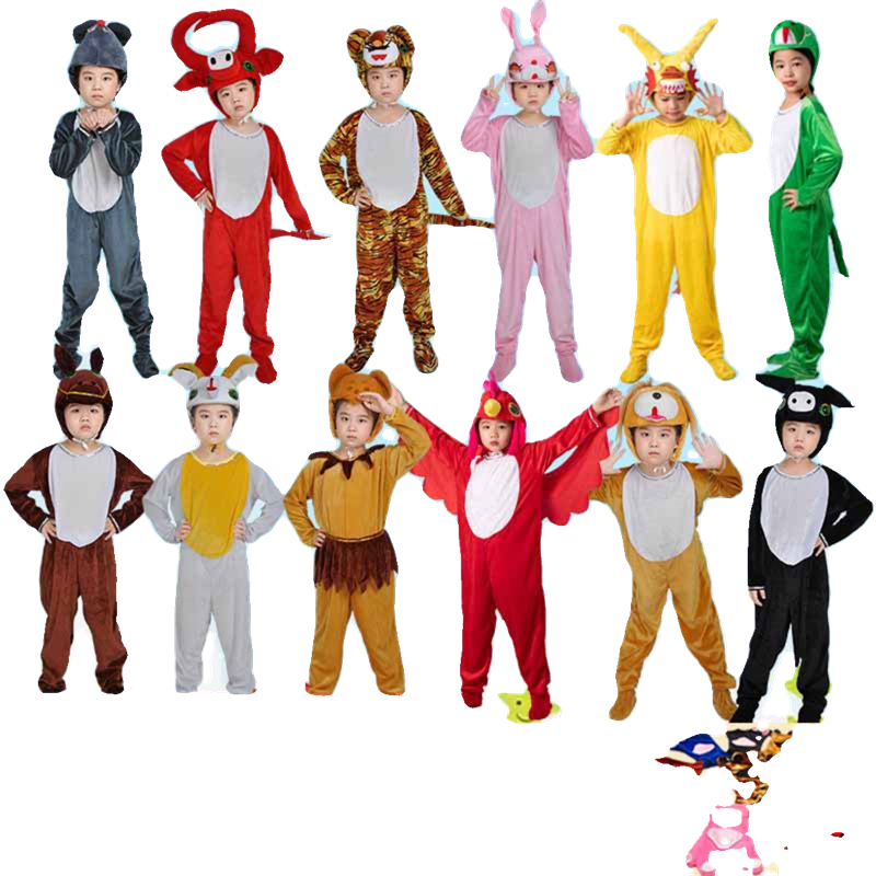 Children's White Horse Performance Server Passing Hippo Performance Costume Zebra Animal Performance Server Pony Pentium Performance Service