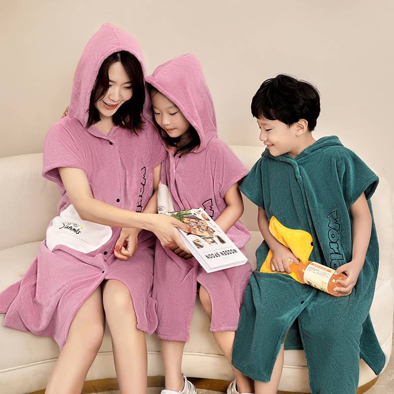 Bath towels can be worn with fast -drying girls Non -cotton cotton, adults bathing children 2024 new bathrobe