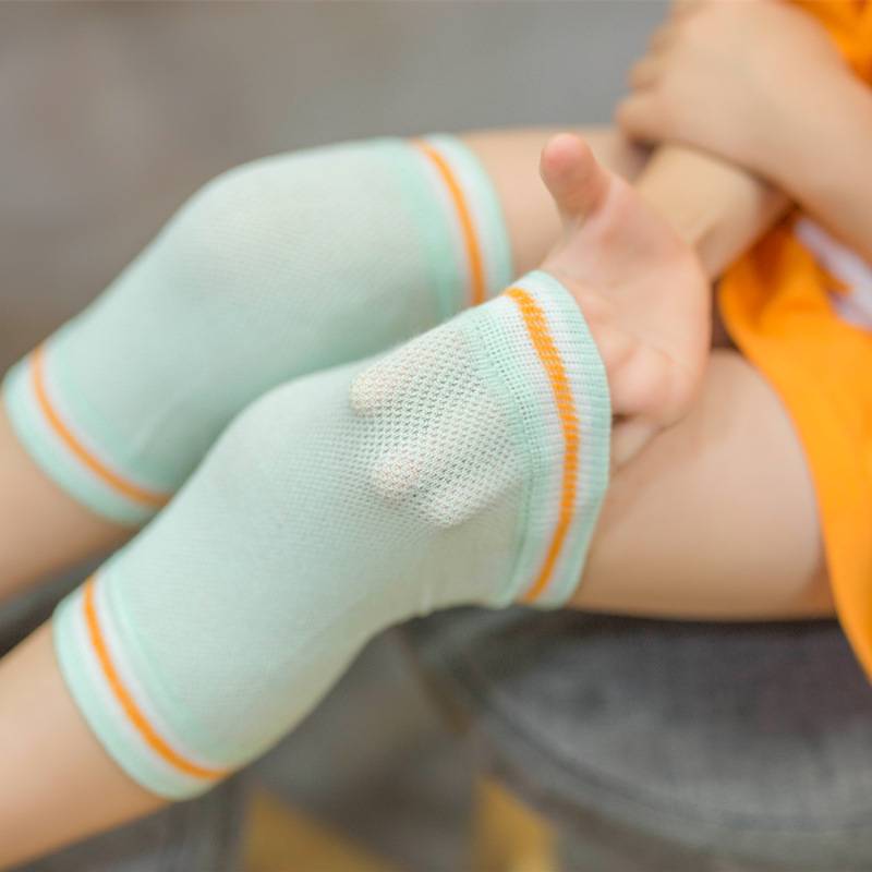 Children's summer thin knee pad men and girls sports anti -falling air -breathable air -conditioned house warm legs and socks
