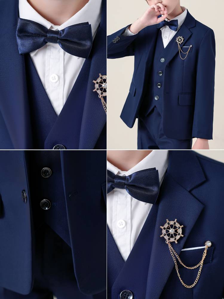 Children's suit suit Boys Host Mattorders Margin Ceremony Piano Violin Show Performance Gala