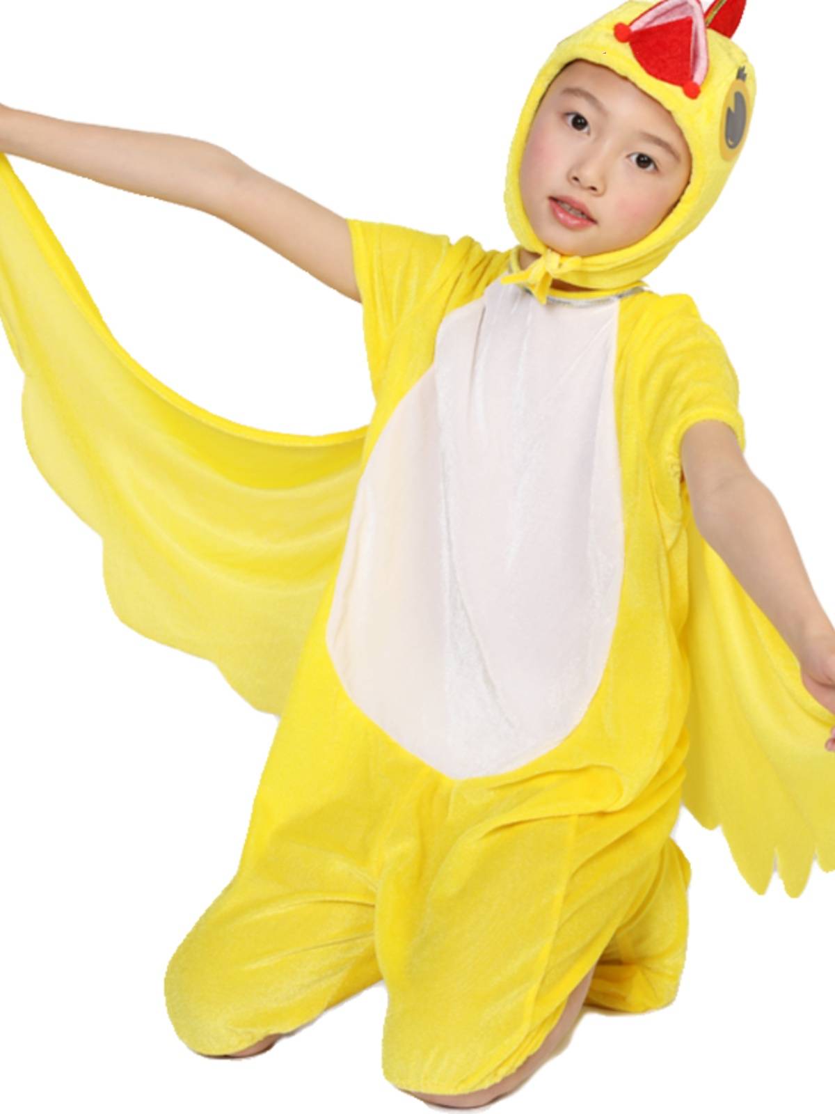 Goose-show brother-in-law went out to perform a big white goose costume play and ugly ducks turned into day goose clothes