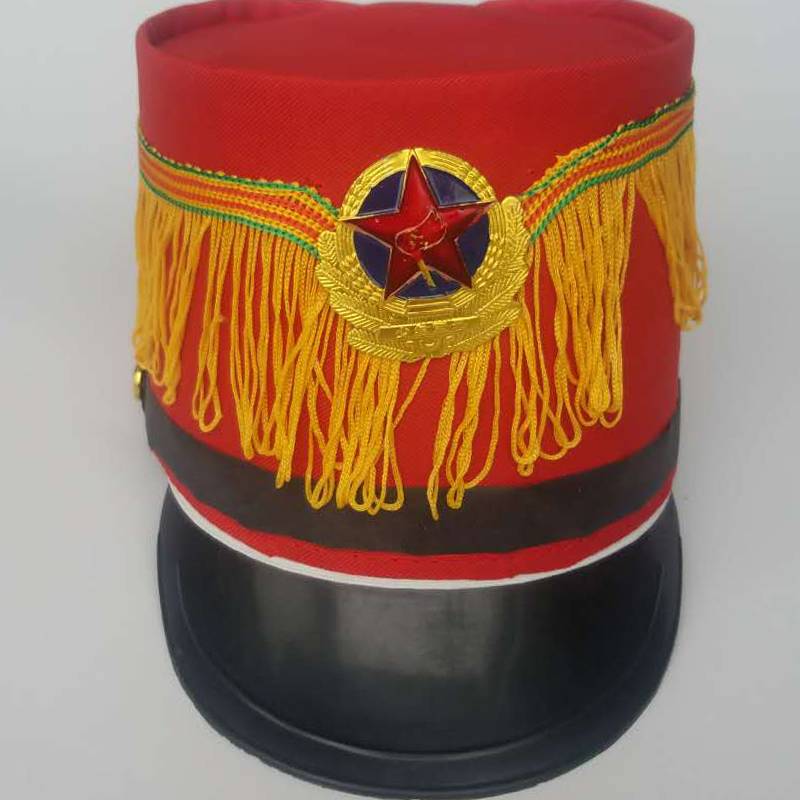 Children's Drum Team Clothing Hat High Hat Battle Flag Make Flag Hand Female Women's Army Garlet Hat Clothing Accessories