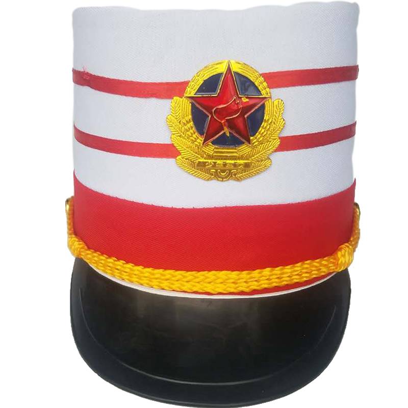Children's Drum Team Clothing Hat High Hat Battle Flag Make Flag Hand Female Women's Army Garlet Hat Clothing Accessories
