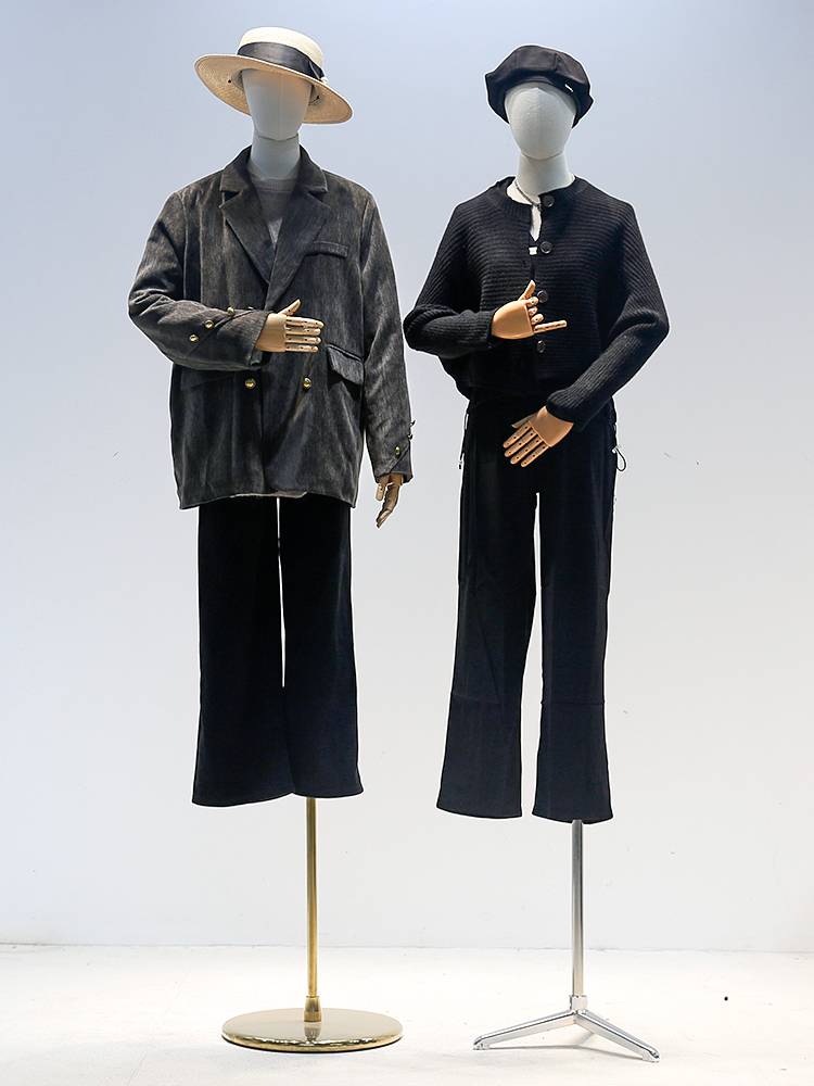 Clothing store models with women's clothing window Half -body people's table clothes shelf fake wedding model display rack