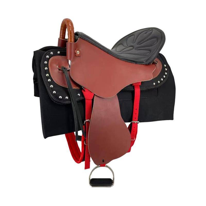 Cowhide horse saddling big horse horses durable competitive film and television production full set of tourist saddle products.travel