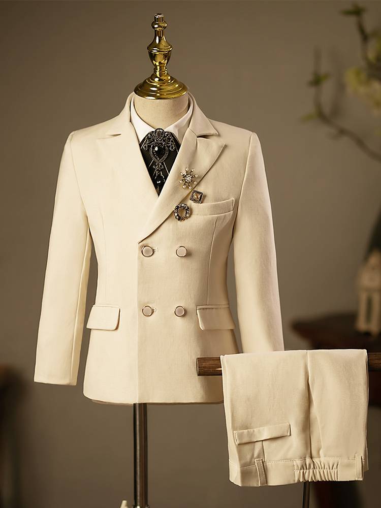 Boys suit suit Children's Host, Little Dress Mihuang Show Piano Performance Server Chao Flower Boy Ves.