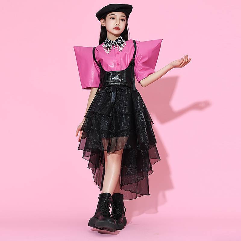 Girls Mockato Show Tide Fashion Tide Performance Clothing Photography Fashion Trend Fashion Treasure Two -Stand -Two Children's Photography