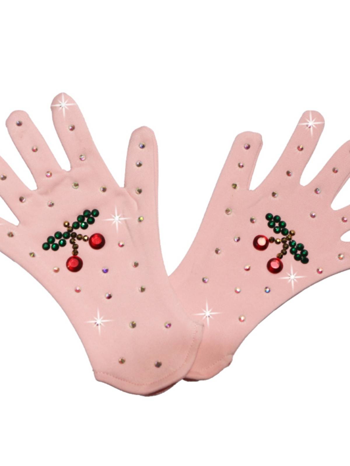 Falter skating glove children training men and women to keep warm and hot drill performance skating adult thickened flower slide gloves A10
