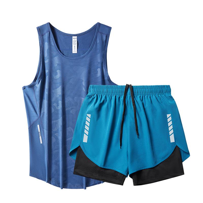 Peak Sports Set Men's Running Track Marathon Marathon Vest Summer Ice Basketball Training Short Instead Speed Fitness Fitness
