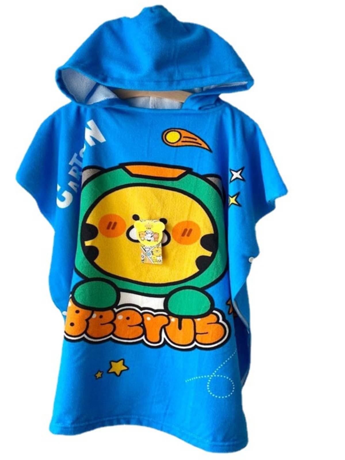 Birus Children's swimming bath towel cloak baby bath, water absorption, fast -drying, wearing hooded hooded bathrobe cloak girl