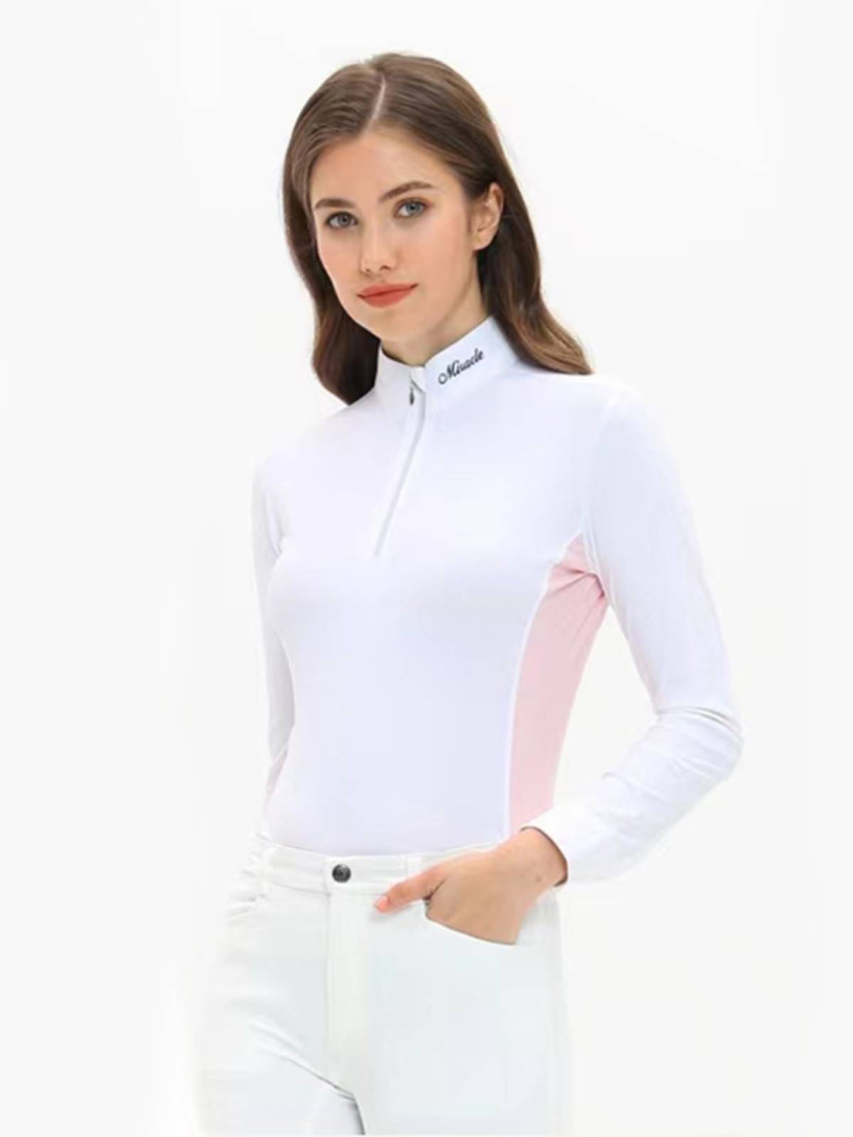 HORSES DRY, LONG-SLEEVED T-SHIRTS, WHITE SHIRT KNIGHTS FOR THE SPRING AND AUTUMN SUMMER COMPETITION