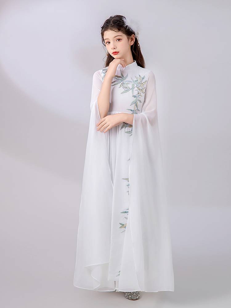 High-end girl kite performances and plays children's Chinese-style evening dress summer