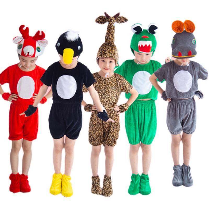 Children's small animal performances, lion giraffe crocodile, penguin, hippocampus, clothing, deer, little deer performance clothes