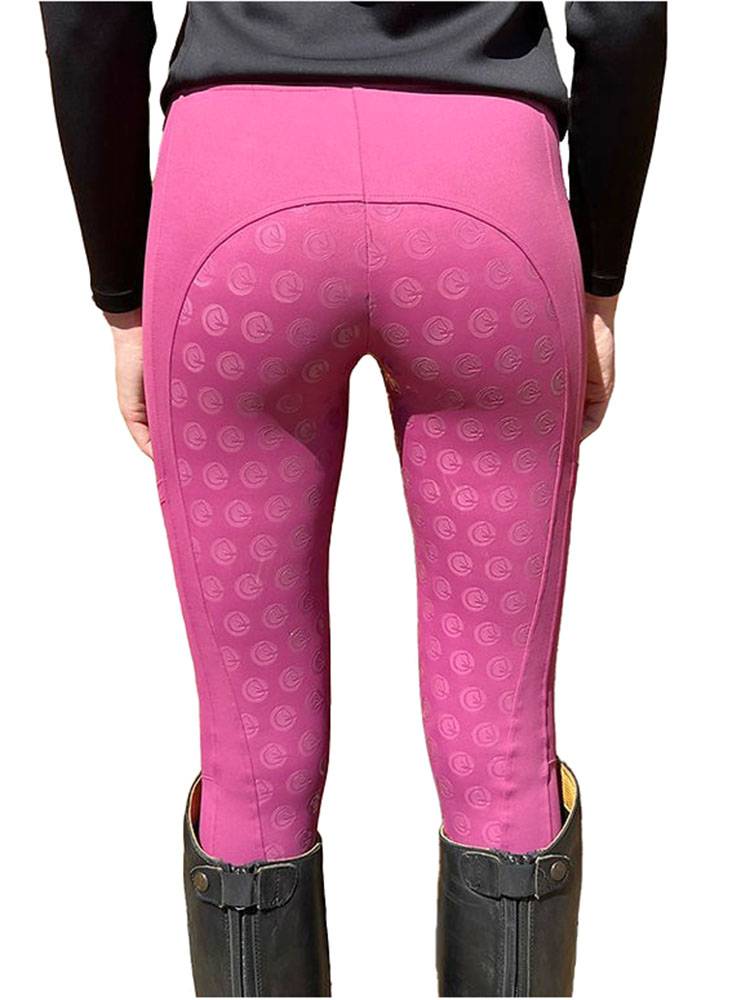 Girl equestrian silicone pants Children's knight equipment side pocket non -slip silicone quick -drying rose red riding pants
