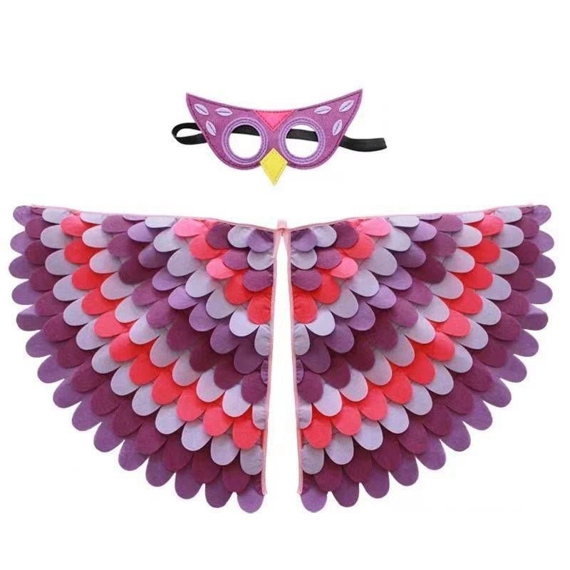 Fever wings Animal Bird Wing Set Cloak Peacock Parrot Halloween Funmelon Children's Performance Prop