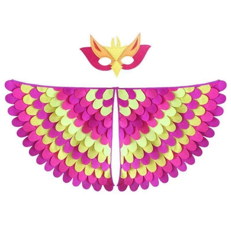 Fever wings Animal Bird Wing Set Cloak Peacock Parrot Halloween Funmelon Children's Performance Prop