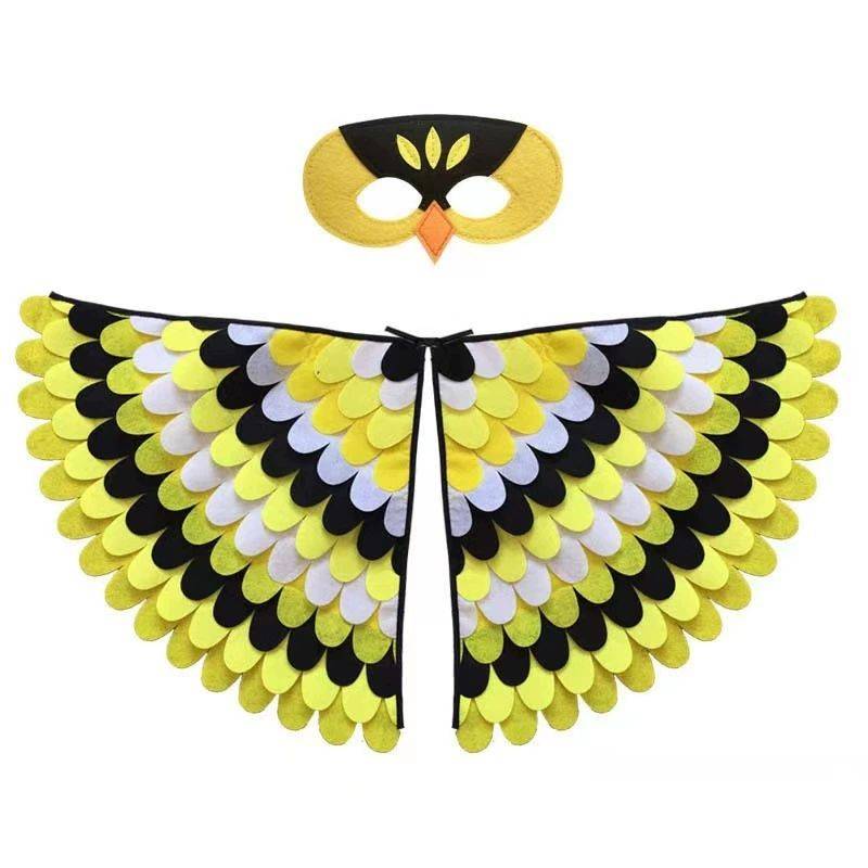 Fever wings Animal Bird Wing Set Cloak Peacock Parrot Halloween Funmelon Children's Performance Prop