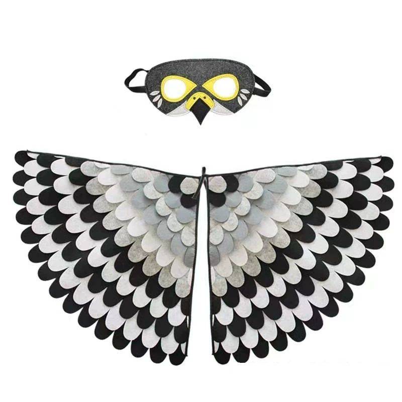 Fever wings Animal Bird Wing Set Cloak Peacock Parrot Halloween Funmelon Children's Performance Prop