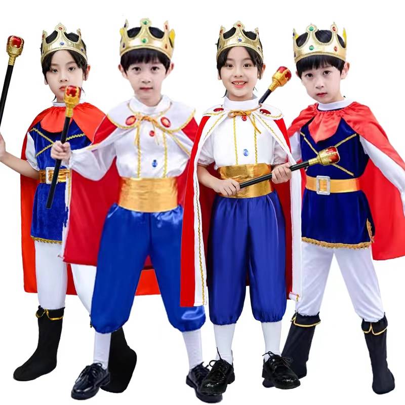 Prince Clothing Children's Halloween King Cosplay Dress Dress Makeup Dance Clothing Princess White Snow Performance Services