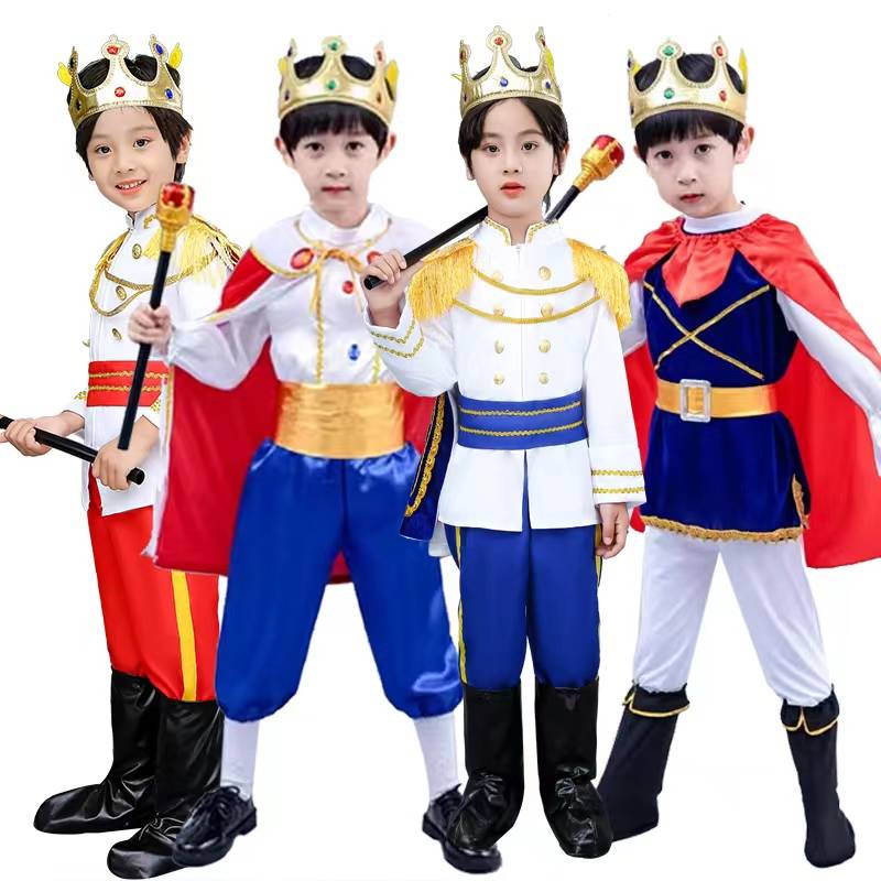 Prince Clothing Children's Halloween King Cosplay Dress Dress Makeup Dance Clothing Princess White Snow Performance Services